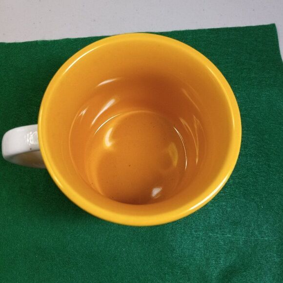 NWT One together Multiple Faced Yellow Mug Cottagecore Countrycore Kitsch - Picture 5 of 6